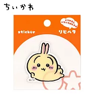 【日本正版授權】吉伊卡哇 可重複黏貼貼紙 Chiikawa - 兔兔
