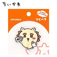 【日本正版授權】吉伊卡哇 可重複黏貼貼紙 Chiikawa - 風獅爺