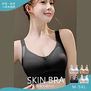 【KISSDIAMOND】提拉聚攏大尺碼無鋼圈內衣(KDW-2402) 4XL 黑色