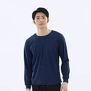 【遊遍天下】MIT男女款抗UV防曬涼感吸濕排汗長袖圓領衫 (GL2002) L 丈青