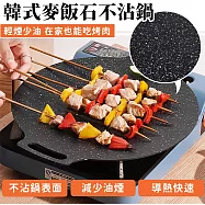 【EZlife】韓式麥飯石雙耳不沾烤盤(30cm)