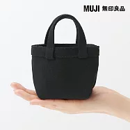【MUJI 無印良品】迷你帆布托特包 黑色