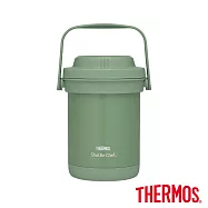 【THERMOS 膳魔師】不銹鋼真空保溫燜燒提鍋 1800ml _森活綠境系列_霧松綠(TCRA-1802-MPG)