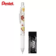 (限量送福氣包)PENTEL ENERGEL 限量自動鉛筆+ZEAH10AT黑色塑膠擦 秋炳-秋高氣爽