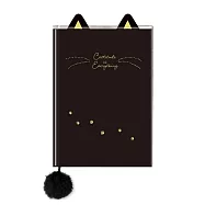 【日本A.P.J】2026 附貓咪墊板月記事手帳A6變型 ‧ 黑色