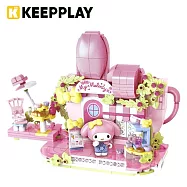 【正版授權】KEEPPLAY 積木公仔 三麗鷗 商店街系列 美樂蒂 花房咖啡屋 益智玩具/玩具 My Melody