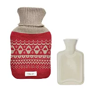 【日本現代百貨】TALVI 北歐針織 保暖熱水袋0.5L ‧ 紅