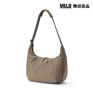 【MUJI 無印良品】撥水加工鋪棉兩用單肩肩背包 駝色