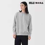 【MUJI 無印良品】男裏毛圓領衫 S 灰色