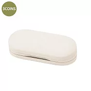 日本3COINS 無印風格兩用眼鏡收納盒 米白色