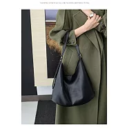 O-ni O-ni全新品精選優質加厚頭層植鞣牛皮大容量鬆弛感百搭大包包時尚托特包流行款(品質保證)(bag-6138) 黑色