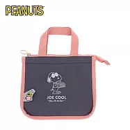 【日本正版授權】史努比 輕便 保冷袋 Snoopy/PEANUTS - 灰色款