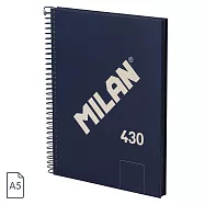 MILAN A5線圈筆記本(空白) 靛青藍