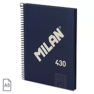 MILAN A5線圈筆記本(方格) 靛青藍