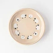 【日本Yamani】美濃燒|綿羊 釉燒陶瓷深盤16.8cm ‧ 粉