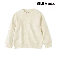 【MUJI 無印良品】兒童裏毛圓領衫 120 淺米