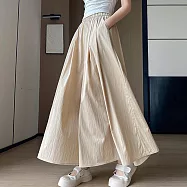 【AnZa】山本褲大寬擺褲裙闊腿褲長褲褲裙(2色) FREE 米色
