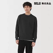 【MUJI 無印良品】男可水洗米蘭諾螺紋圓領針織衫 S 深灰