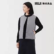 【MUJI 無印良品】女輕量羽絨可攜式無領背心 S 薰衣草紫
