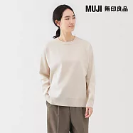 【MUJI 無印良品】女可水洗米蘭諾羅紋圓領針織衫 S 柔白