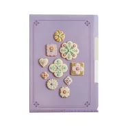 【日本Green Flash】甜點藝術家KUNIKA聯名 三層資料夾A5 ‧ 紫色