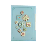 【日本Green Flash】甜點藝術家KUNIKA聯名 三層資料夾A5 ‧ 藍色