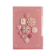 【日本Green Flash】甜點藝術家KUNIKA聯名 三層資料夾A5 ‧ 粉紅色