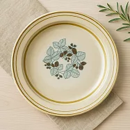 【日本Aito製作所】美濃燒|窯燒釉葉 陶瓷餐盤24cm ‧ 焦褐