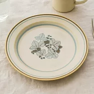 【日本Aito製作所】美濃燒|窯燒釉葉 陶瓷餐盤24cm ‧ 灰藍