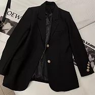 【MsMore】 西裝外套韓版氣質女神範休閒小西服# 125537 L 黑色