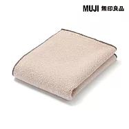 【MUJI 無印良品】彩色布邊手巾/ 米色
