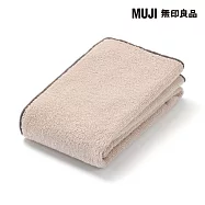 【MUJI 無印良品】彩色布邊面用巾/ 米色