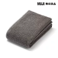 【MUJI 無印良品】彩色布邊面用巾/ 墨黑