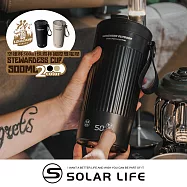 樂活不露 空姐杯 500ml 快煮杯國際雙電壓.行熱杯 燒水杯 電熱水杯 移動加熱杯 溫控隨行壺 夜幕黑