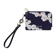 【日本Mark’s】PAUL & JOE 質感證件夾零錢包 ‧ 海軍藍西洋菊