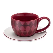 [星巴克]溫馨紅格紋杯盤組