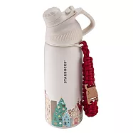 [星巴克]耶誕小屋磁吸掀蓋不鏽鋼水壺