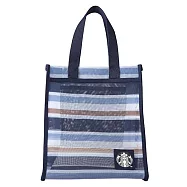 [星巴克]星質感條紋網布手提袋