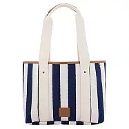 [星巴克]深藍直紋肩背提袋