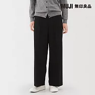 【MUJI 無印良品】女起毛直筒褲 S 黑色