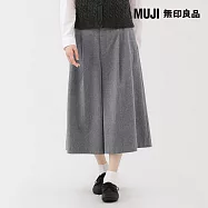 【MUJI 無印良品】女縱橫彈性起毛八分褲 S 灰色
