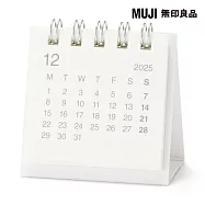 【MUJI 無印良品】蔗渣紙桌上型月曆/迷你/2025年12月~2026年12月/白約60x60mm
