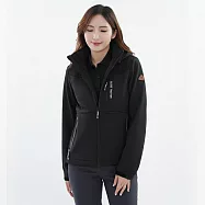 【遊遍天下】女款GlobeTex防水防風保暖刷毛軟殼外套(GJ23046) M 曜岩黑