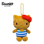 【日本正版授權】凱蒂貓 曬黑系列 玩偶吊飾 - B款