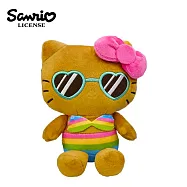 【日本正版授權】凱蒂貓 曬黑系列 絨毛玩偶 19cm 娃娃/玩偶 Hello Kitty - B款