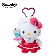 【日本正版授權】凱蒂貓 女僕裝系列 玩偶吊飾 - 紅色款