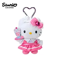 【日本正版授權】凱蒂貓 女僕裝系列 玩偶吊飾 - 粉色款