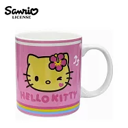 【日本正版授權】凱蒂貓 曬黑系列 陶瓷 馬克杯 290ml 咖啡杯 Hello Kitty - 粉色款