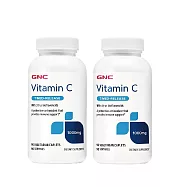 【GNC健安喜】維生素C 1000緩釋食品錠(90錠/瓶)x2入組(純素/維生素C/柑橘生物類黃酮/玫瑰果粉/長效釋放/促進鐵吸收/促進膠原蛋白生成)