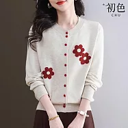 【初色】輕柔抗溫差質感修身長袖針織外套女外套-15款任選-15577(F可選) F C.白色